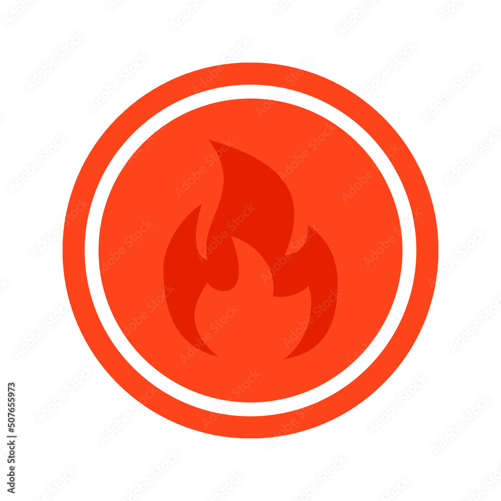 Hot Circle Icon. Vector Illustration of Business Sign. Hot Circle Icon. Vector Illustration of Business Sign.
