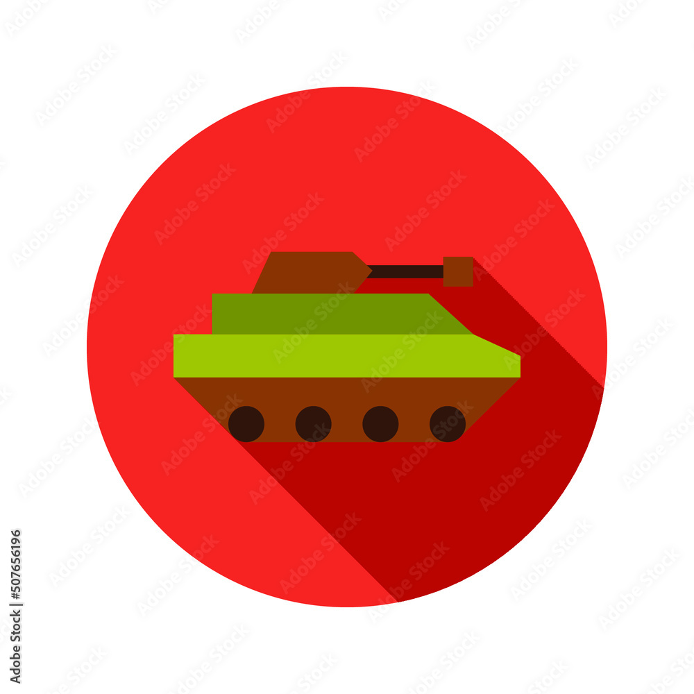 Tank Panzer Circle Icon. Vector Illustration of Military Sign. Tank Panzer Circle Icon. Vector Illustration of Military Sign.