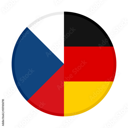 round icon of czech republic and germany flags. vector illustration isolated on white background Free Download round icon of czech republic and germany flags. vector illustration isolated on white background - GFXLoad