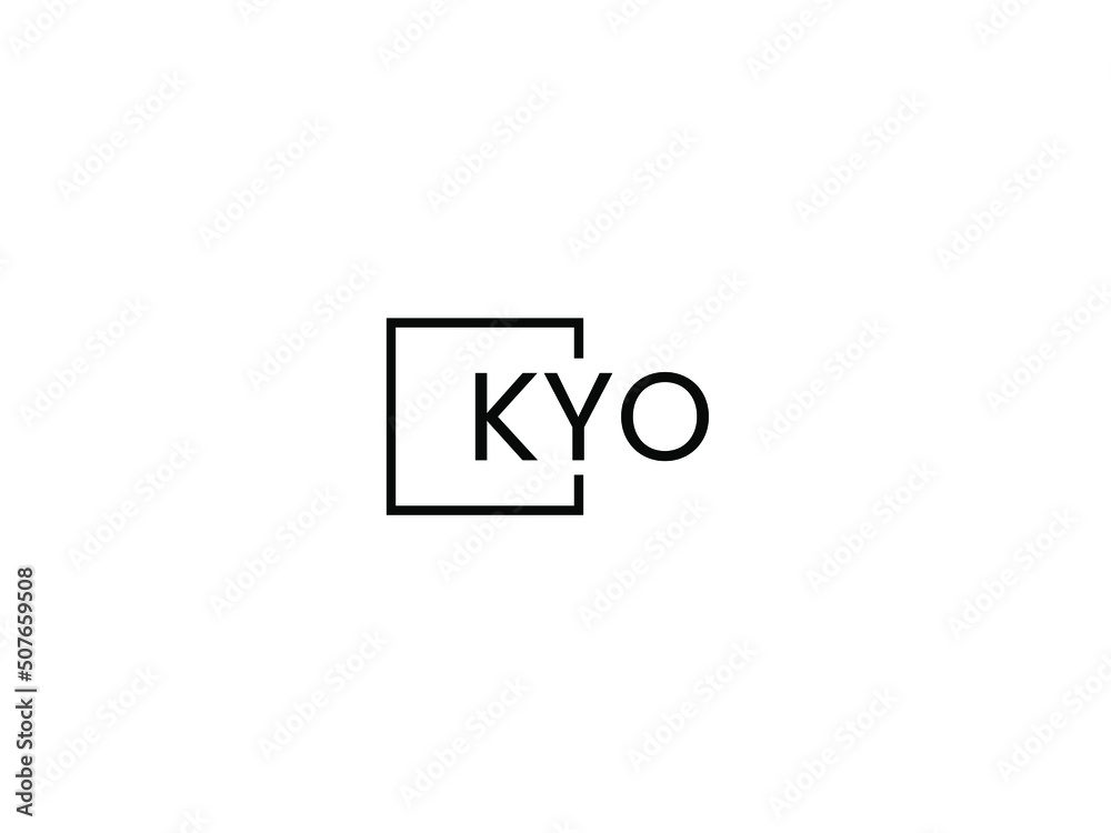 KYO letter initial logo design vector illustration KYO letter initial logo design vector illustration