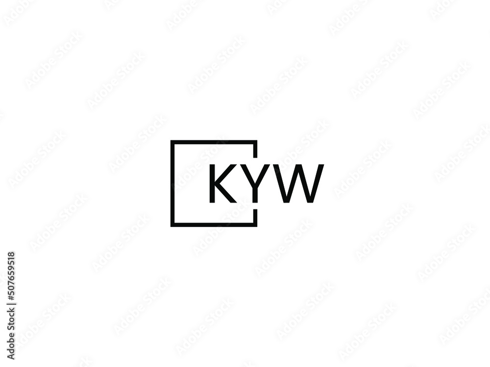 KYW letter initial logo design vector illustration