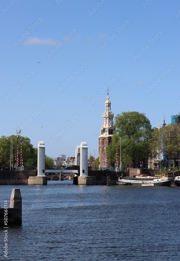 city and river in Amsterdam 