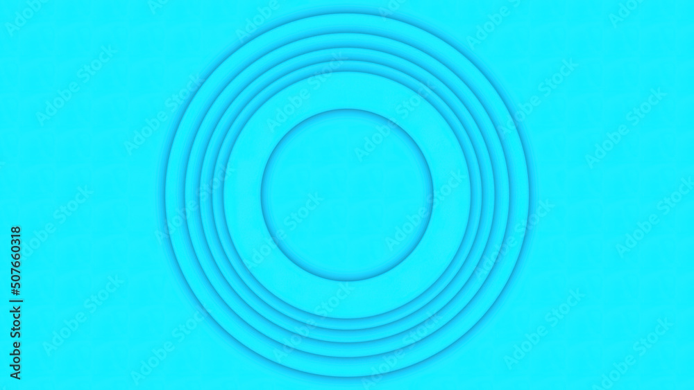 Obraz premium Abstract animation of vibrating circles on colored background. Animation. Circles vibrate changing thickness and size like musical buffer