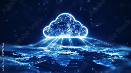 Fotografia data transfer cloud computing technology concept