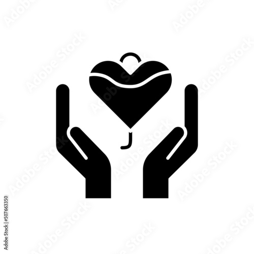 Blood Donor day line icon. Isolated vector element.