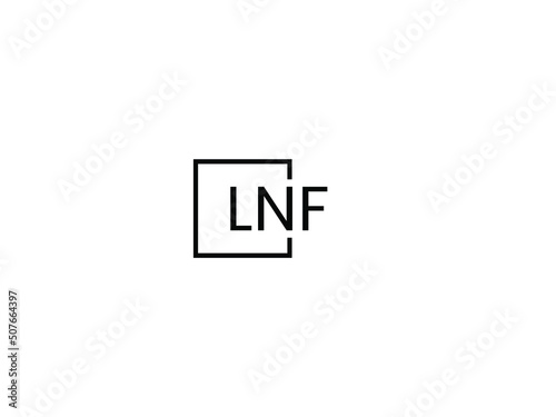 LNF letter initial logo design vector illustration