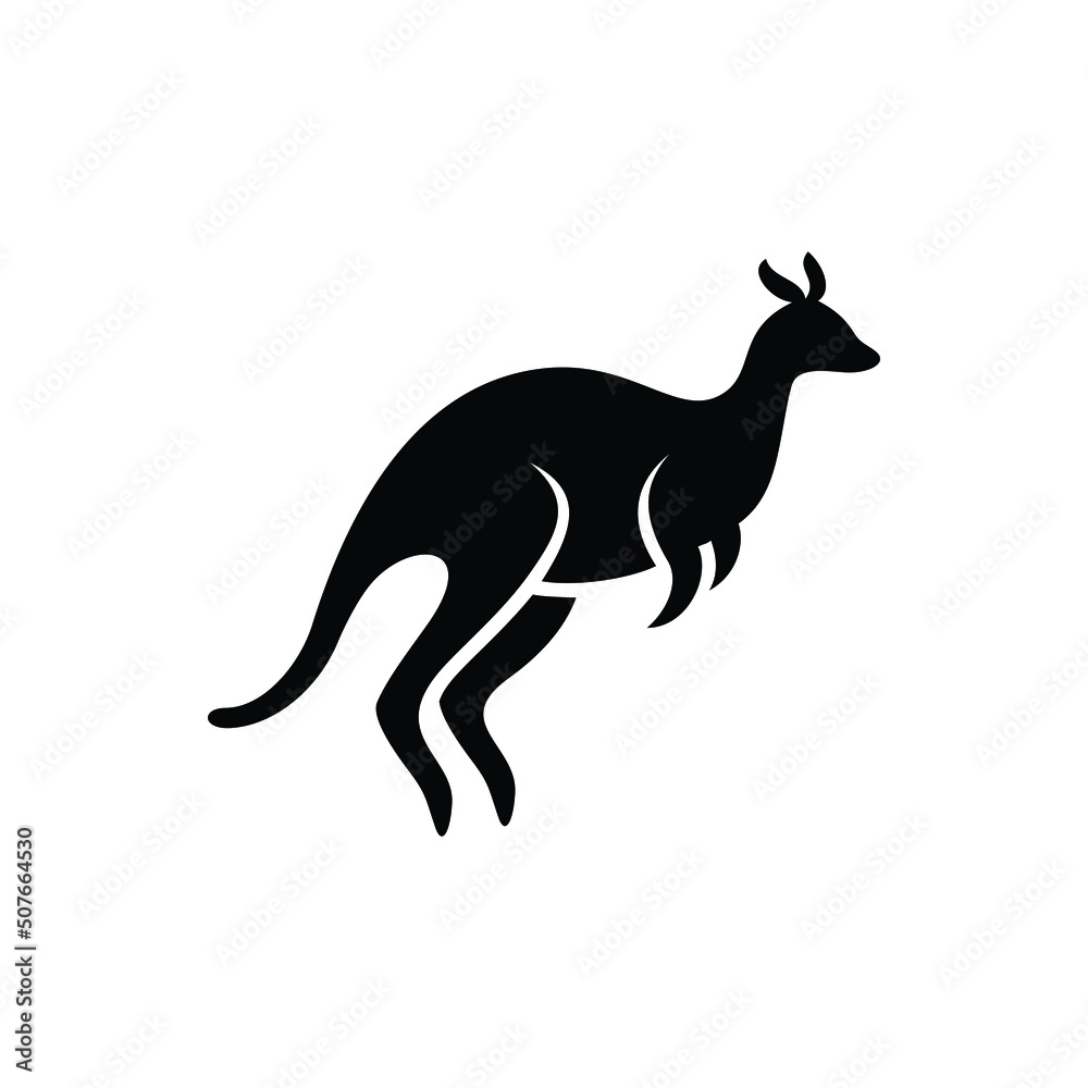 Kangaroo silhouette design vector