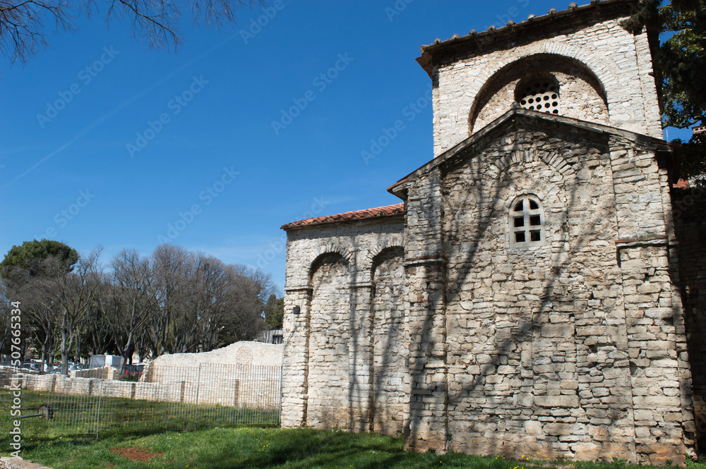 Church of Santa Maria Formosa in Pula, Croatia, small Byzantine church