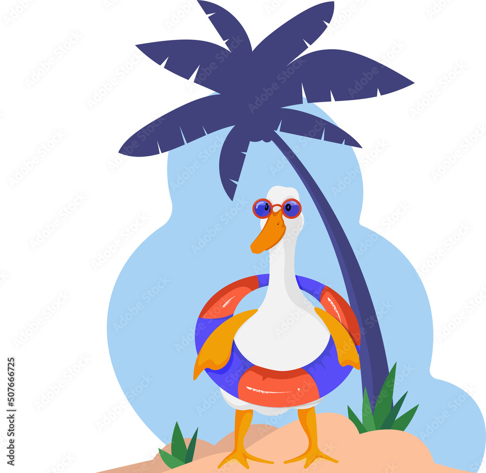 Duck on the beach Duck on the beach