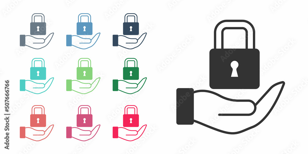 Black Lock icon isolated on white background. Padlock sign. Security, safety, protection, privacy concept. Set icons colorful. Vector Black Lock icon isolated on white background. Padlock sign. Security, safety, protection, privacy concept. Set icons colorful. Vector