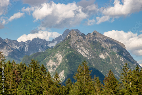 Berge bei Bovec in den Julischen Alpen in Slowenien