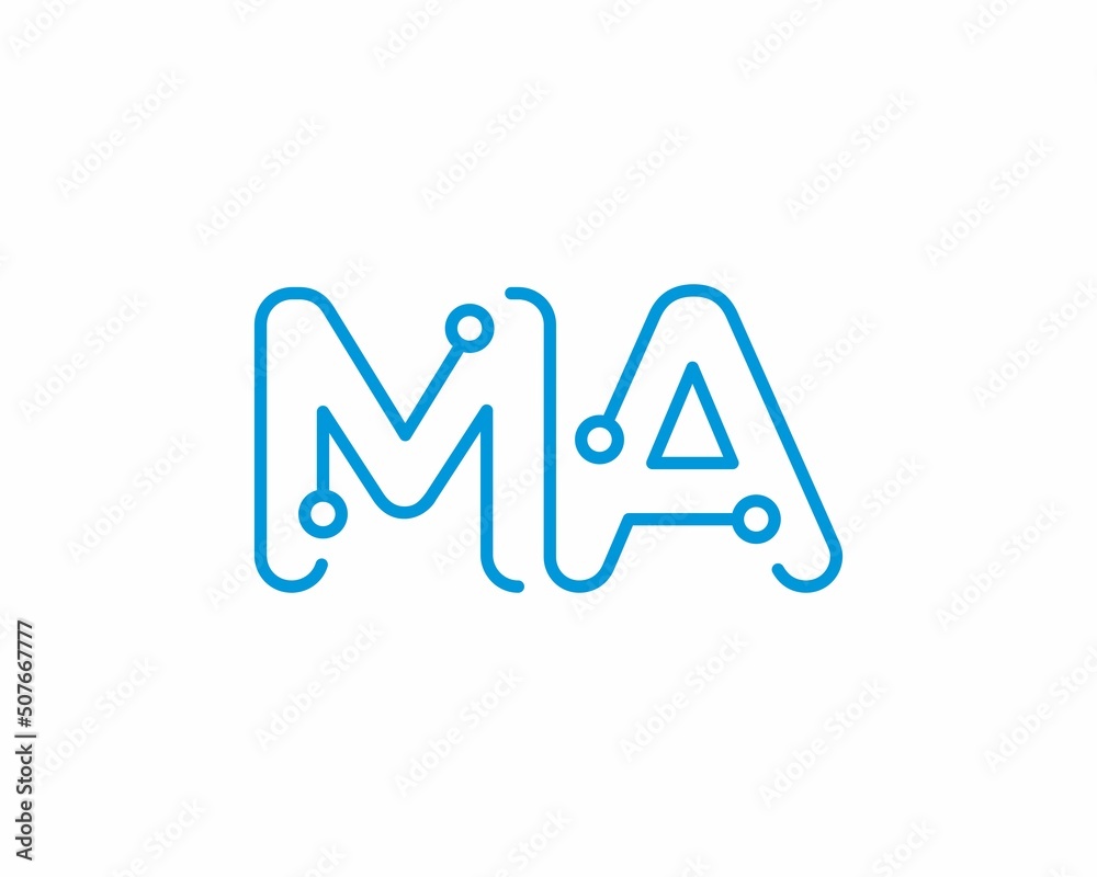 Abstract Letters MA Logo Design Template 001 Abstract Letters MA Logo Design Template 001