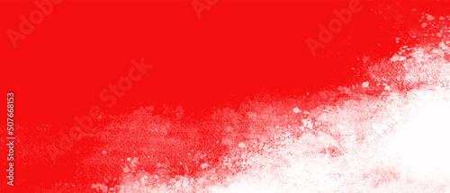 Hand painted red and white color with watercolor texture abstract background 