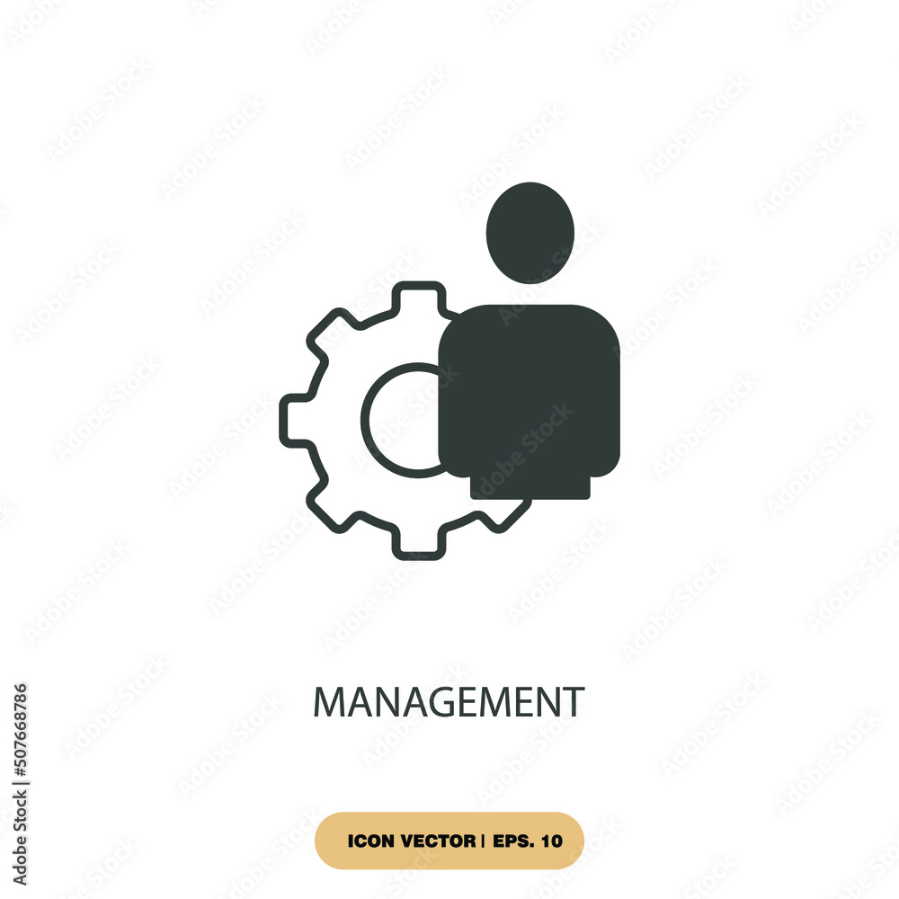management icons  symbol vector elements for infographic web