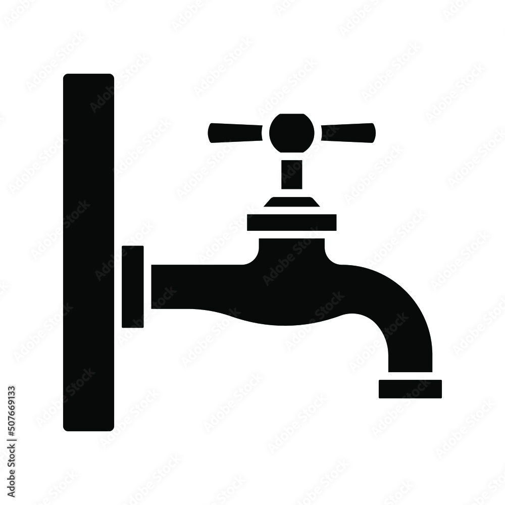 Water tap icon. vector illustration Water tap icon. vector illustration