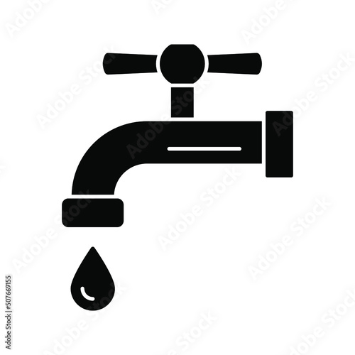 Water tap icon. vector illustration