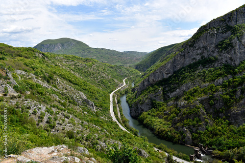 Sicevo gorge near Town of Nis in Serbia, Europe and view on Nisava River. photo
