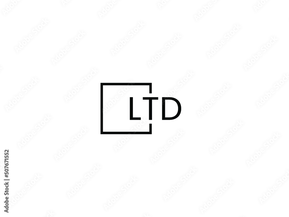 Obraz premium LTD letter initial logo design vector illustration