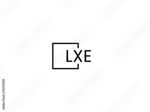 LXE letter initial logo design vector illustration