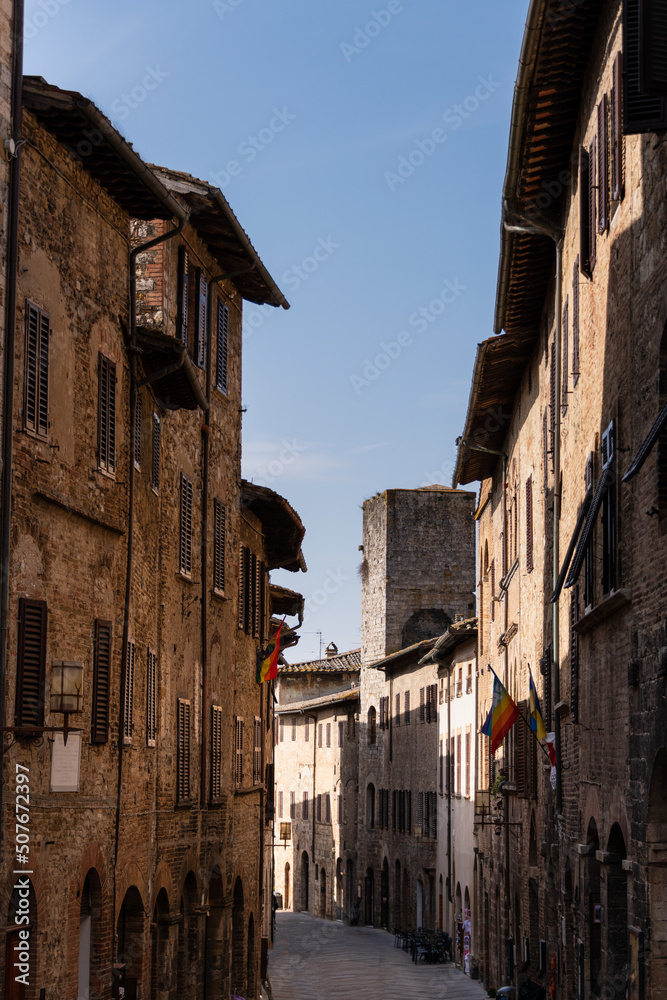 The Main Street Of San Gimignano