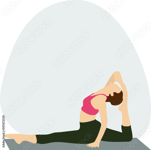 women girl stretching relaxation yoga pose mediation workout routine