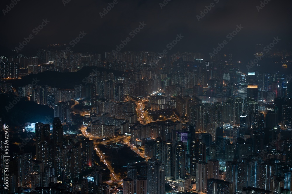 Hong Kong skyscrapers skyline cityscape