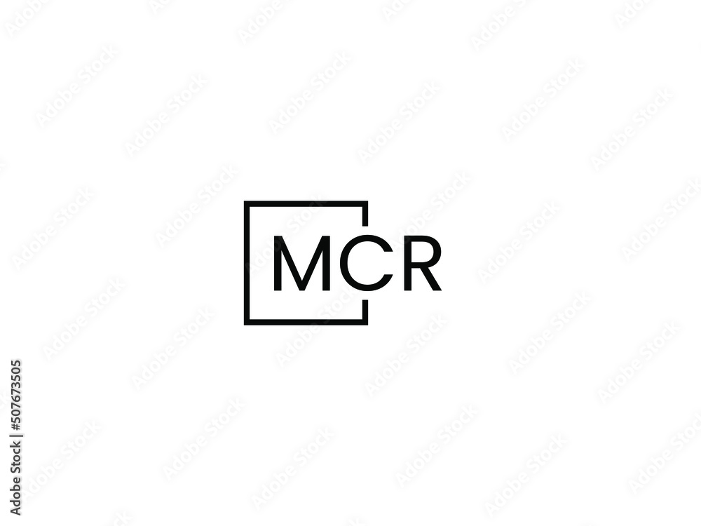 MCR Letter Initial Logo Design Vector Illustration MCR Letter Initial Logo Design Vector Illustration