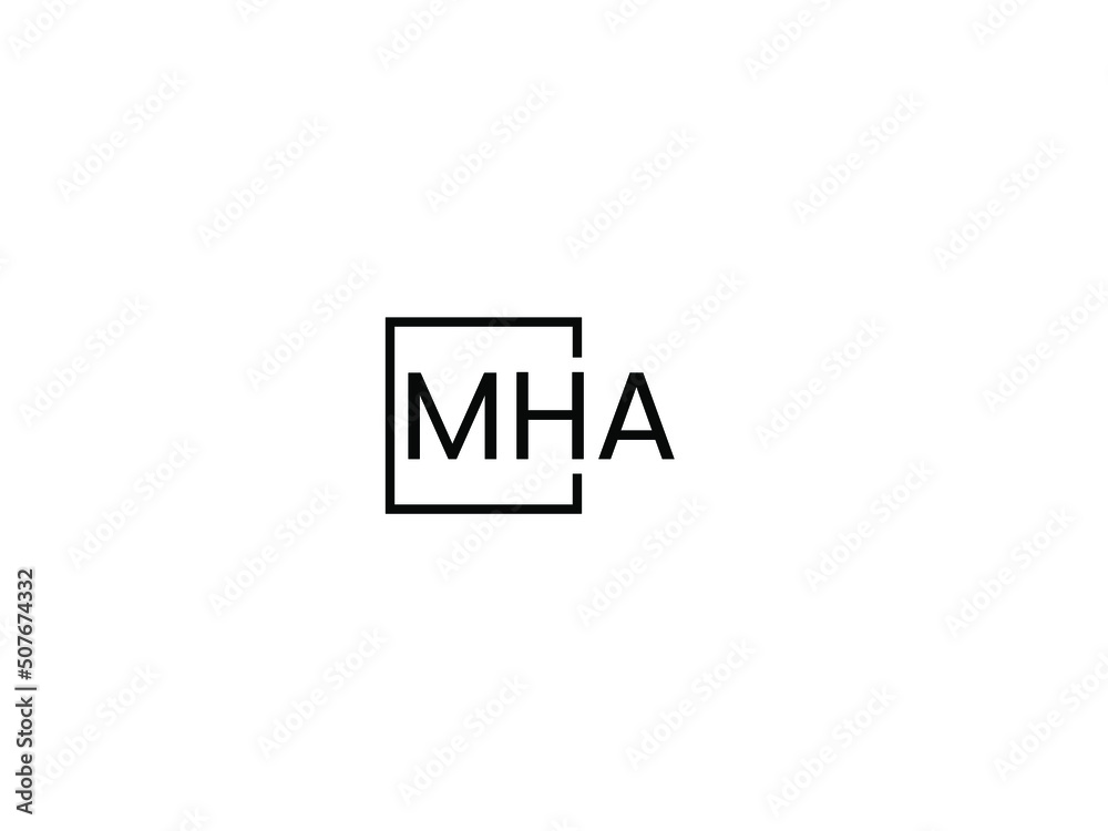 MHA Letter Initial Logo Design Vector Illustration MHA Letter Initial Logo Design Vector Illustration