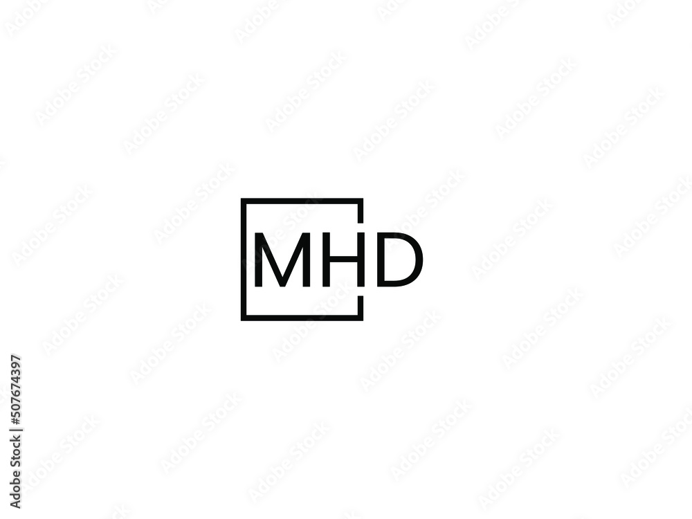 MHD Letter Initial Logo Design Vector Illustration MHD Letter Initial Logo Design Vector Illustration