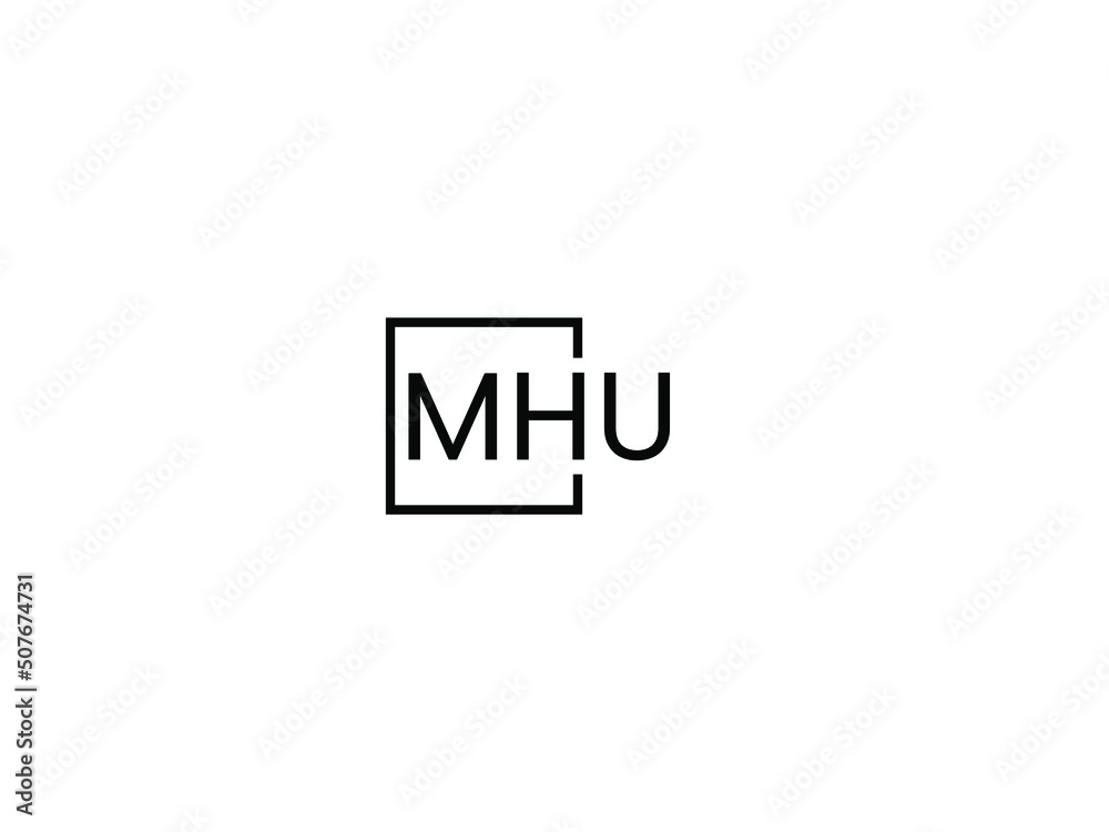 MHU Letter Initial Logo Design Vector Illustration MHU Letter Initial Logo Design Vector Illustration