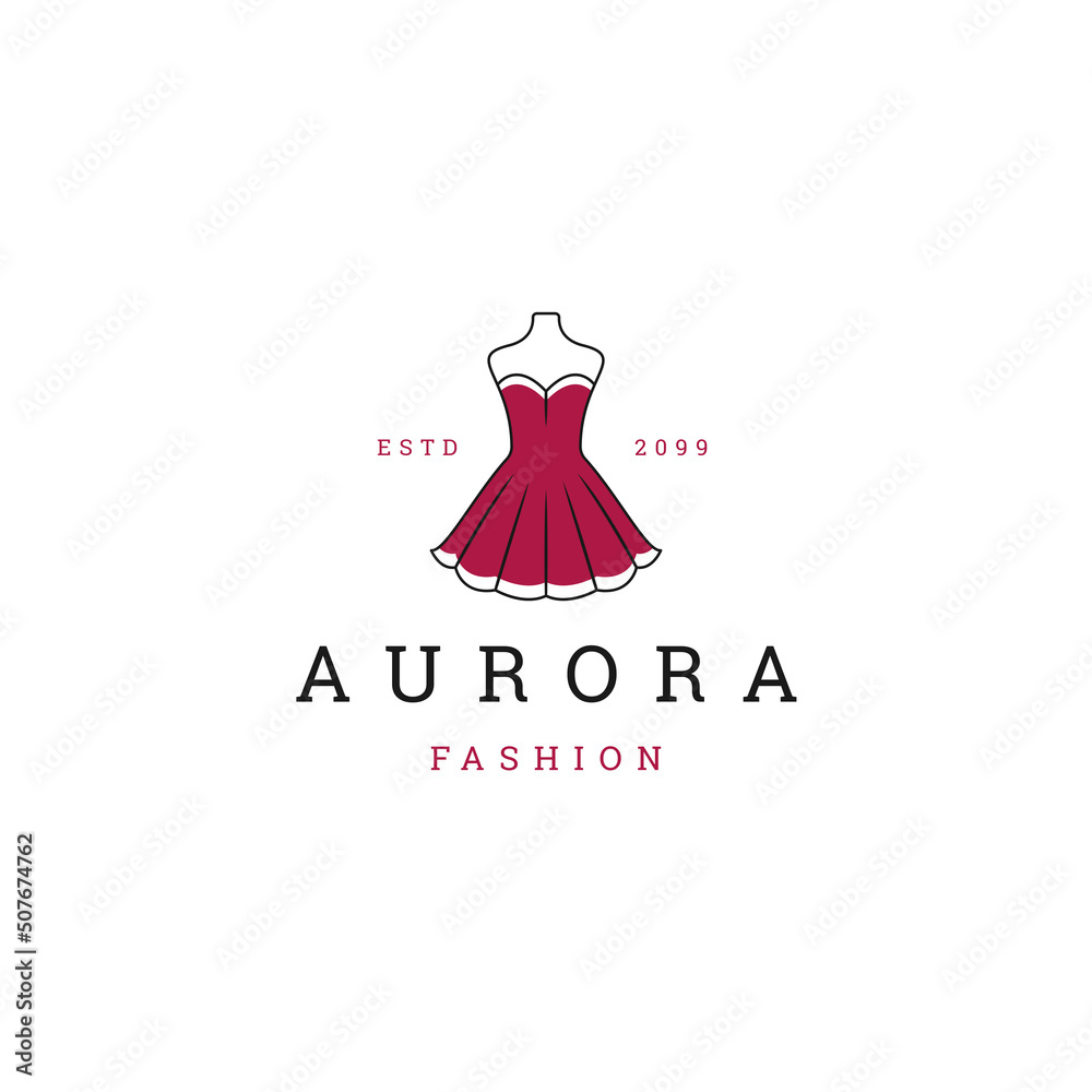Aurora beauty fashion dress logo icon design template flat vector Aurora beauty fashion dress logo icon design template flat vector