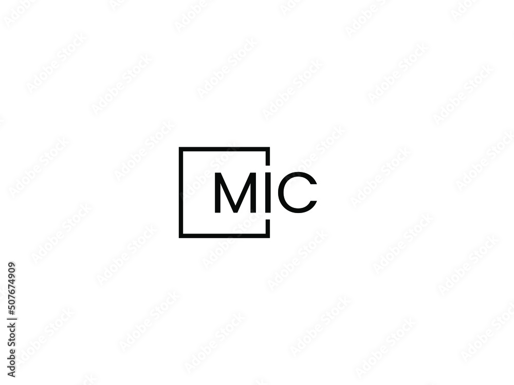 MIC Letter Initial Logo Design Vector Illustration MIC Letter Initial Logo Design Vector Illustration