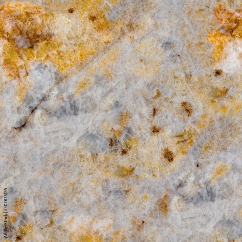 Unusual quartz texture with easy yellow pattern. Seamless square background, tile ready.