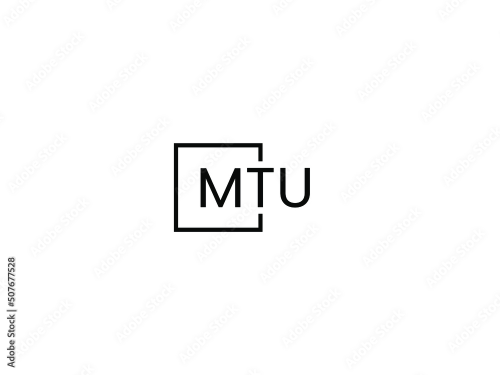 MTU Letter Initial Logo Design Vector Illustration
