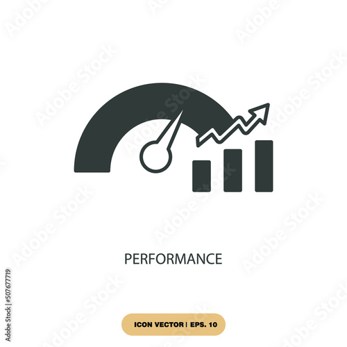 performance icons  symbol vector elements for infographic web