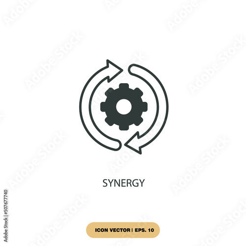synergy icons  symbol vector elements for infographic web
