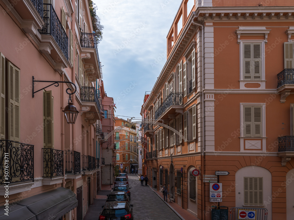 Beautiful streets of Monaco on a beautiful summer day
