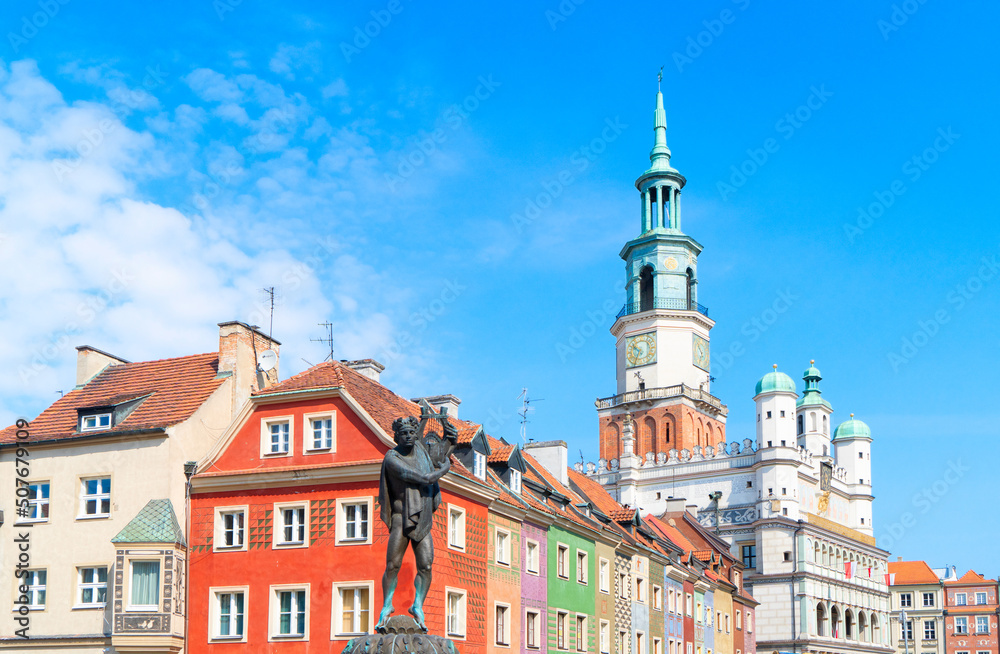 Fototapeta premium Old market square in Poznan, Poland