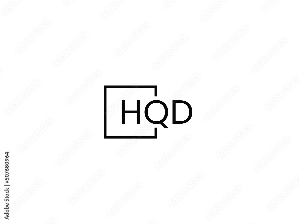 Obraz premium HQD letter initial logo design vector illustration
