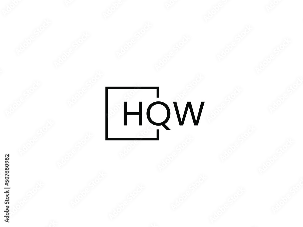 Obraz premium HQW letter initial logo design vector illustration