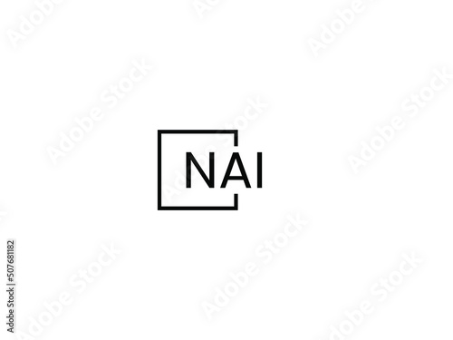 NAI letter initial logo design vector illustration