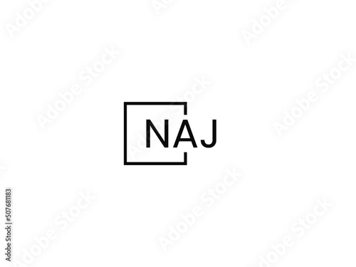 NAJ letter initial logo design vector illustration