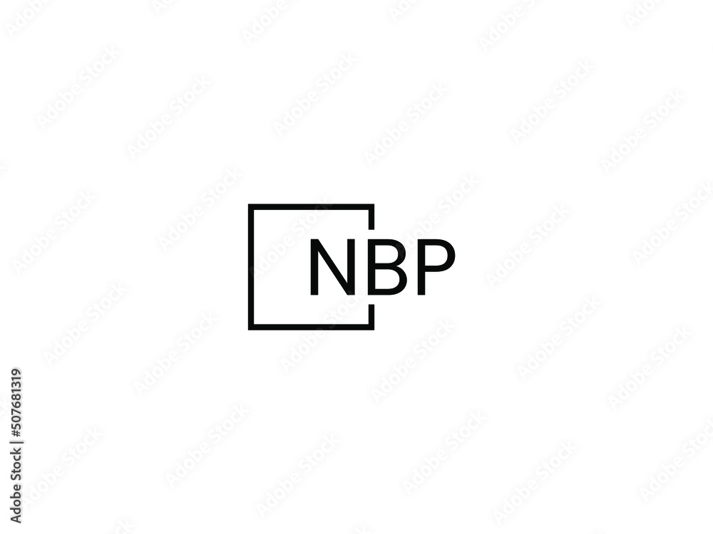 Obraz premium NBP letter initial logo design vector illustration
