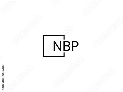 NBP letter initial logo design vector illustration