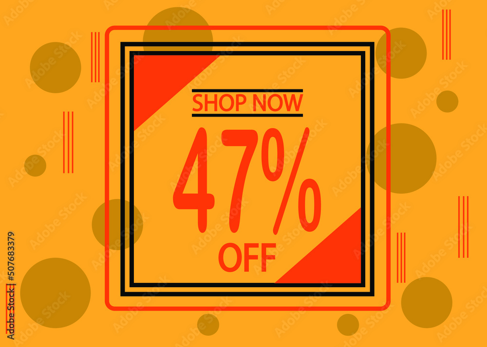 47% off shop now. Banner 47% discount for online sales and in-store promotion. 47% off shop now. Banner 47% discount for online sales and in-store promotion.