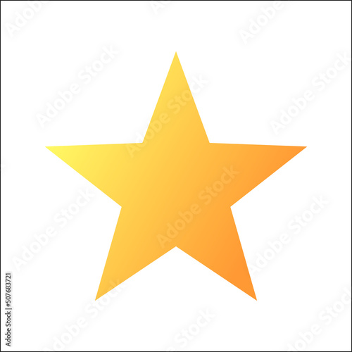 Golden star icon sign symbol design element vector image.