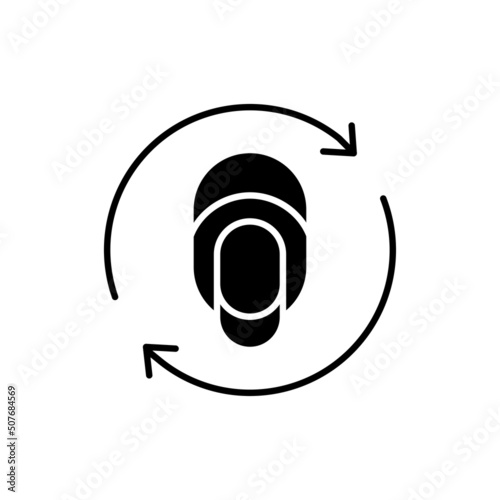 Vein transplant line icon. Isolated vector element.
