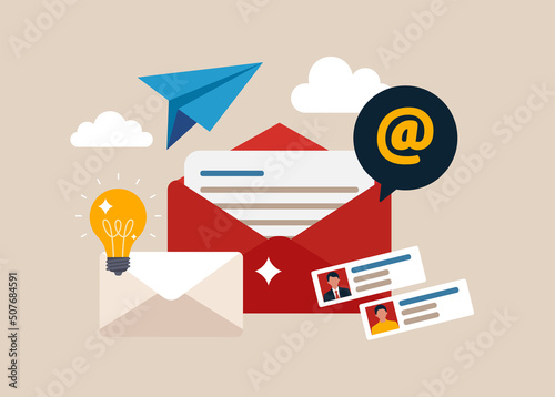 Email and messaging. Email marketing campaign.