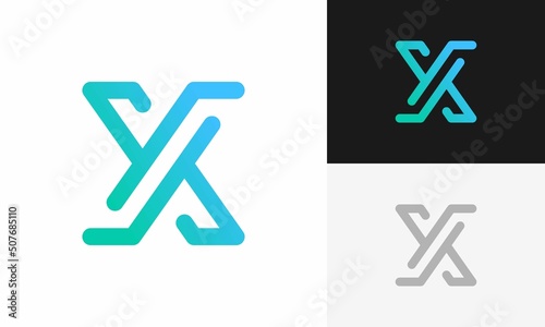 letter x logo abstract design