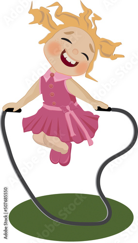 funny girl jumping rope